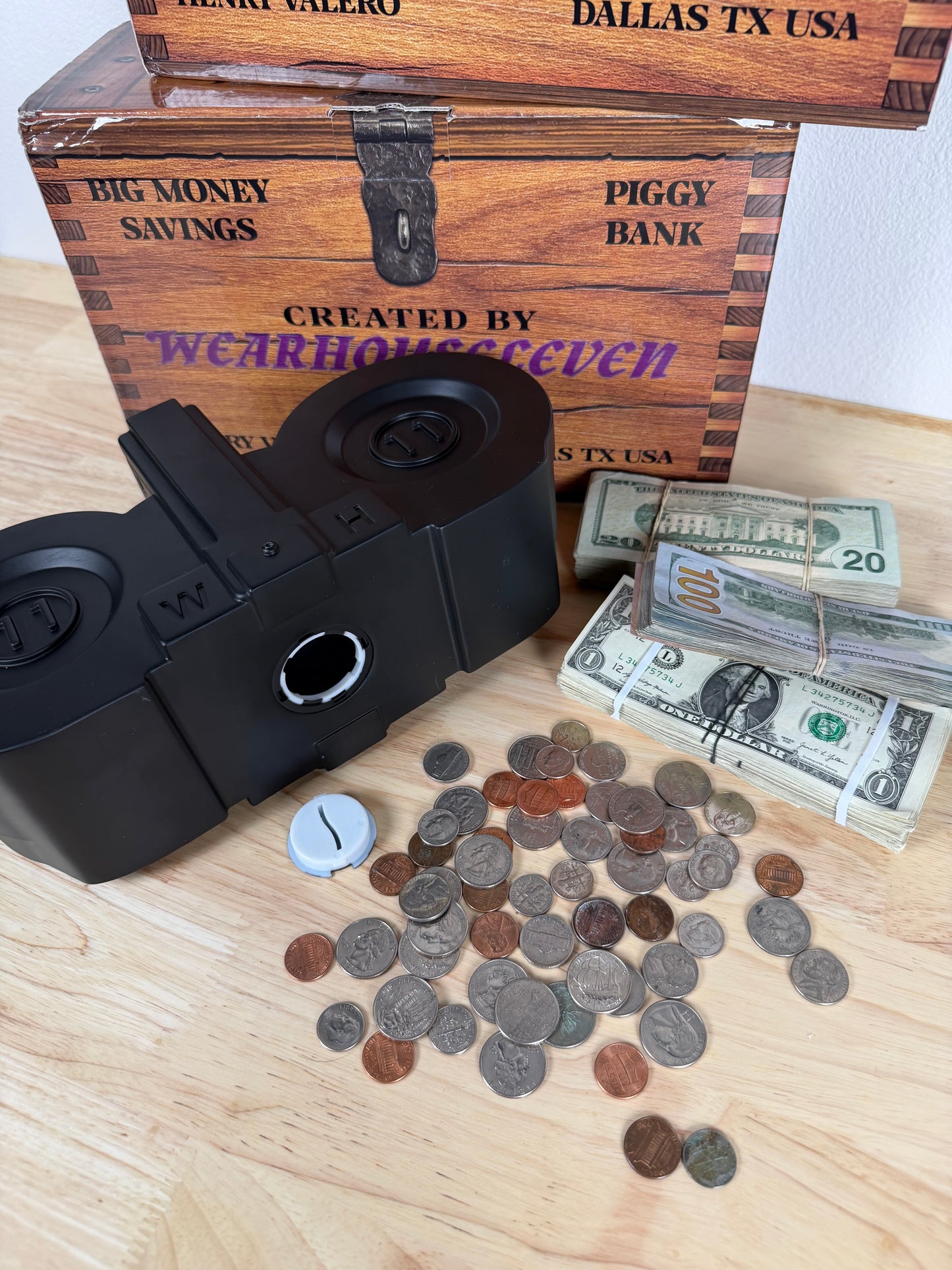 DOUBLE DRUM PIGGY BANK