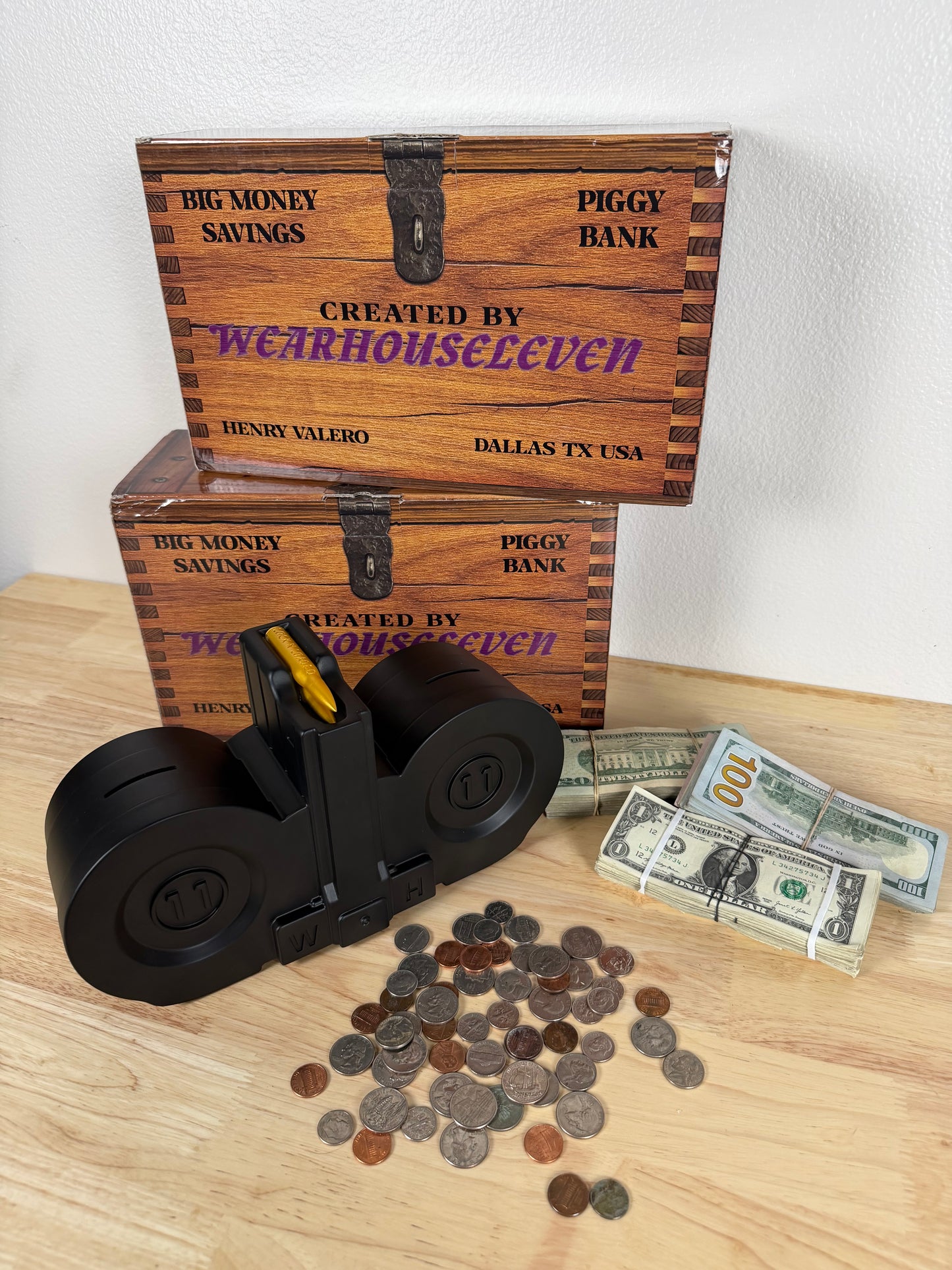 DOUBLE DRUM PIGGY BANK